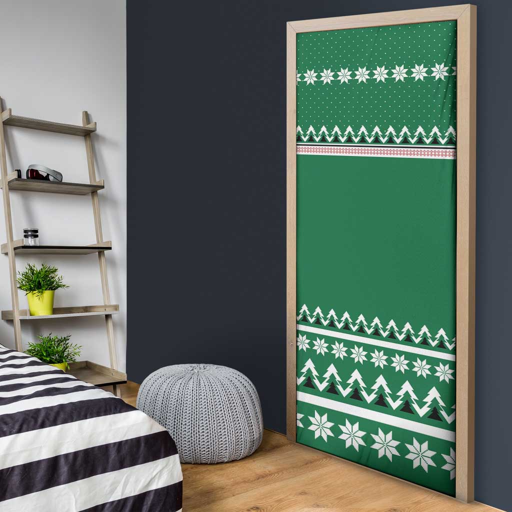 Golfer Santa Christmas Door Cover Xmas Holiday Patterns - Wonder Print Shop