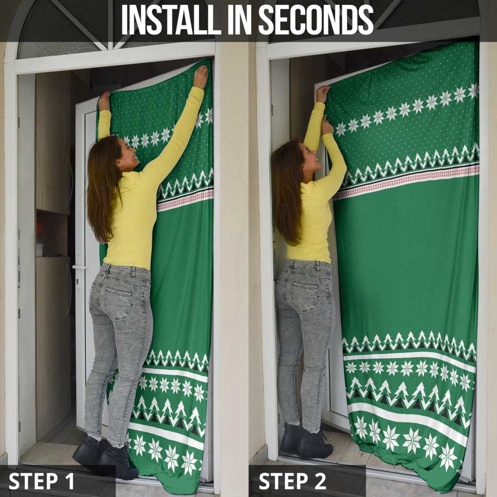 Golfer Santa Christmas Door Cover Xmas Holiday Patterns - Wonder Print Shop