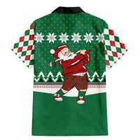 Golfer Santa Christmas Family Matching Mermaid Dress and Hawaiian Shirt Xmas Holiday Patterns - Wonder Print Shop