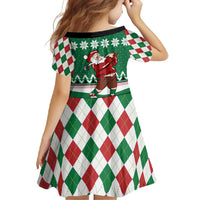 Golfer Santa Christmas Family Matching Off Shoulder Maxi Dress and Hawaiian Shirt Xmas Holiday Patterns - Wonder Print Shop
