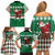 Golfer Santa Christmas Family Matching Off Shoulder Short Dress and Hawaiian Shirt Xmas Holiday Patterns - Wonder Print Shop