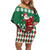 Golfer Santa Christmas Family Matching Off Shoulder Short Dress and Hawaiian Shirt Xmas Holiday Patterns - Wonder Print Shop