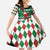 Golfer Santa Christmas Family Matching Short Sleeve Bodycon Dress and Hawaiian Shirt Xmas Holiday Patterns - Wonder Print Shop