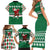 Golfer Santa Christmas Family Matching Short Sleeve Bodycon Dress and Hawaiian Shirt Xmas Holiday Patterns - Wonder Print Shop