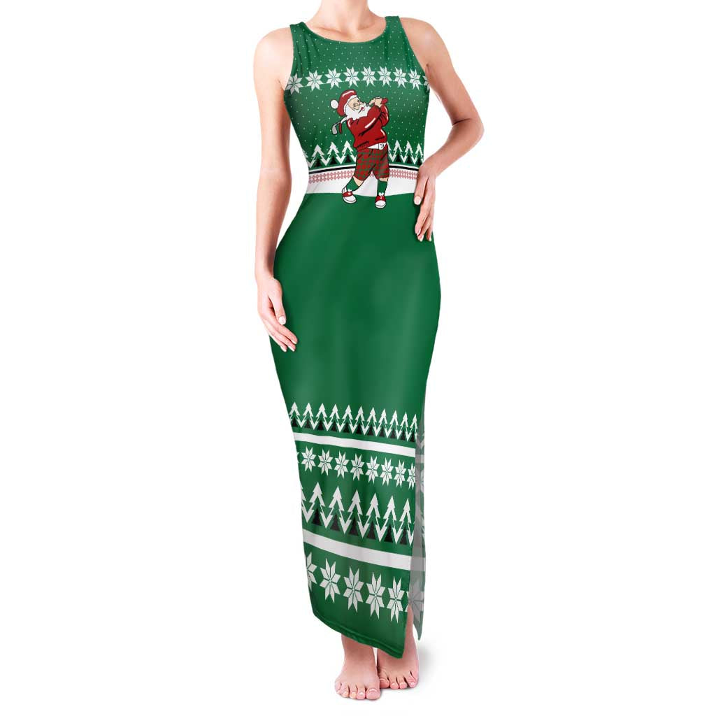 Golfer Santa Christmas Family Matching Tank Maxi Dress and Hawaiian Shirt Xmas Holiday Patterns - Wonder Print Shop
