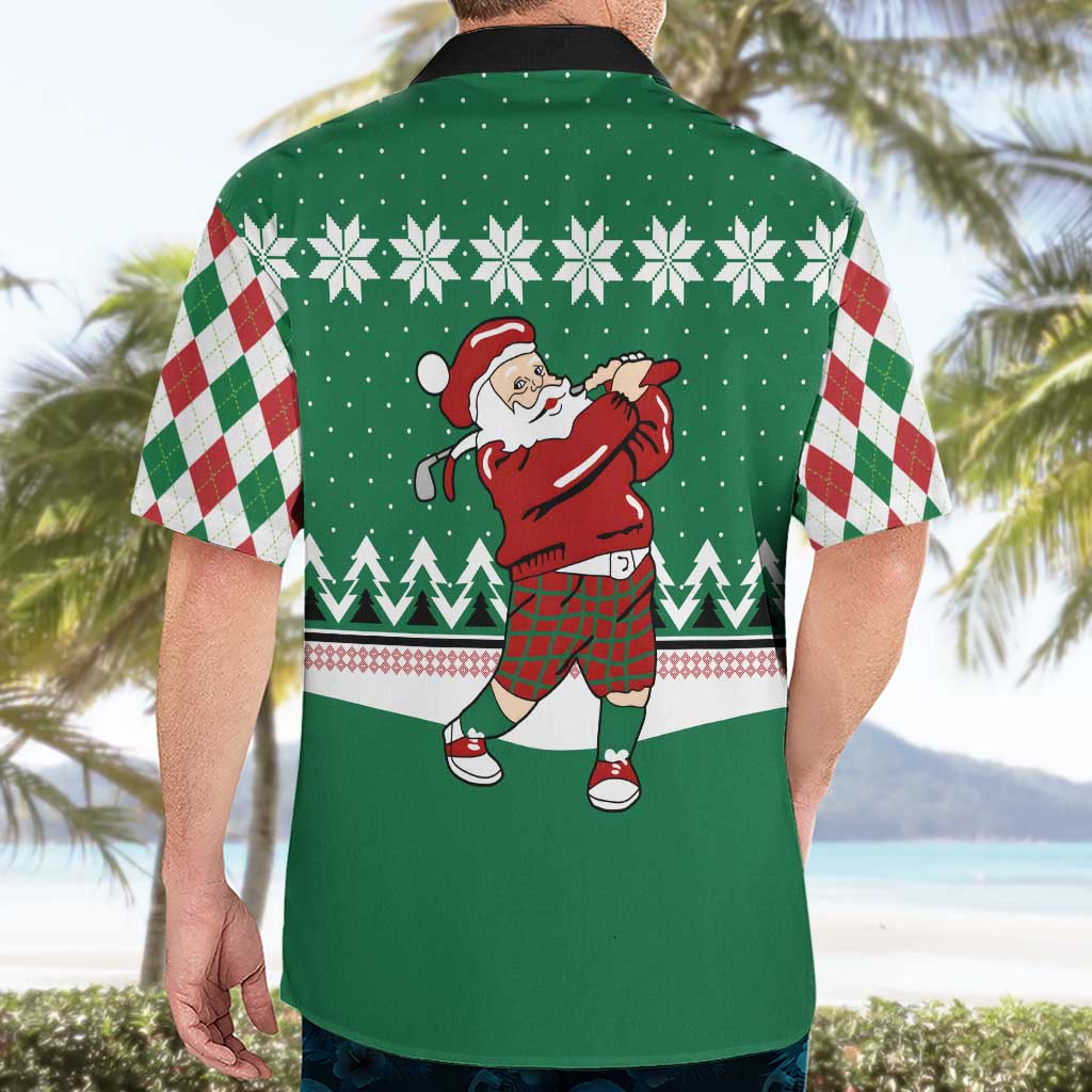 Golfer Santa Christmas Hawaiian Shirt Xmas Holiday Patterns - Wonder Print Shop