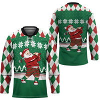 Golfer Santa Christmas Hockey Jersey Xmas Holiday Patterns - Wonder Print Shop