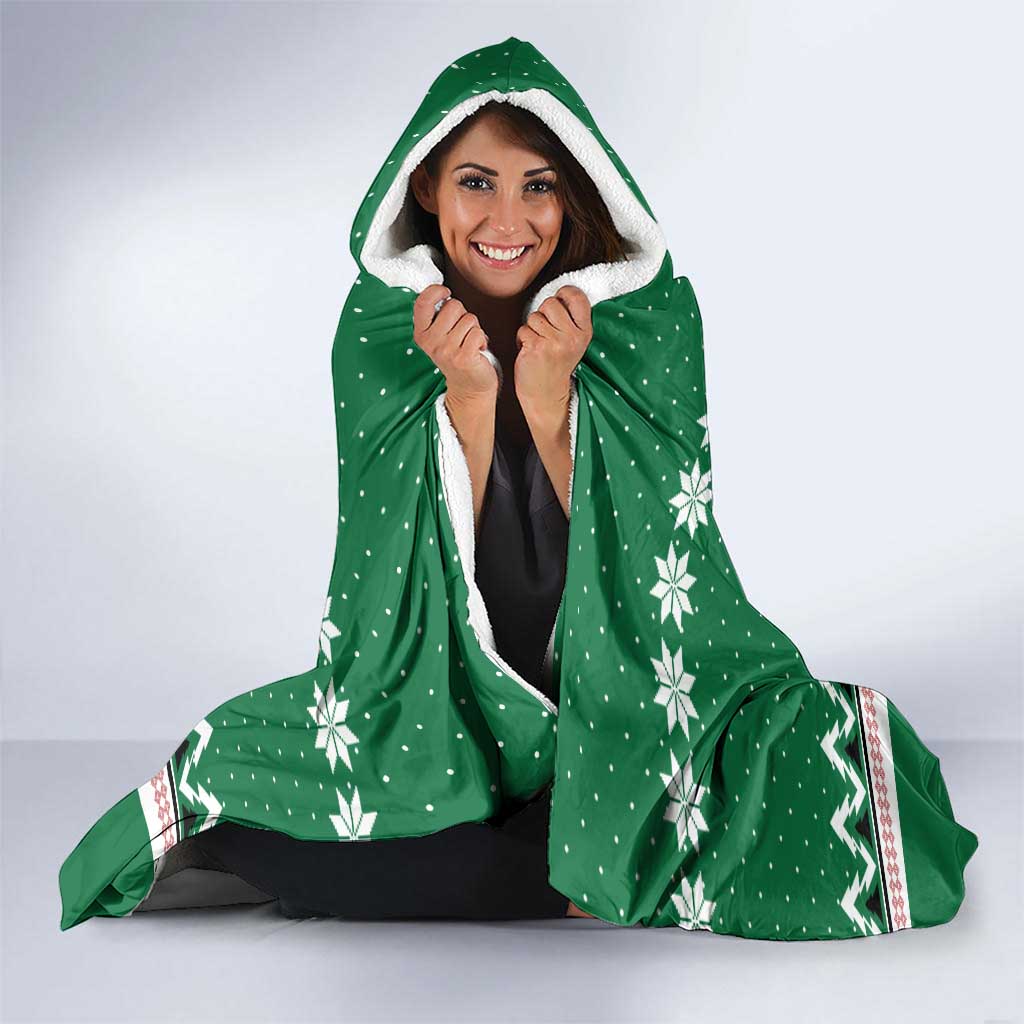 Golfer Santa Christmas Hooded Blanket Xmas Holiday Patterns - Wonder Print Shop