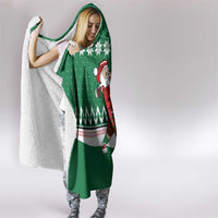 Golfer Santa Christmas Hooded Blanket Xmas Holiday Patterns - Wonder Print Shop