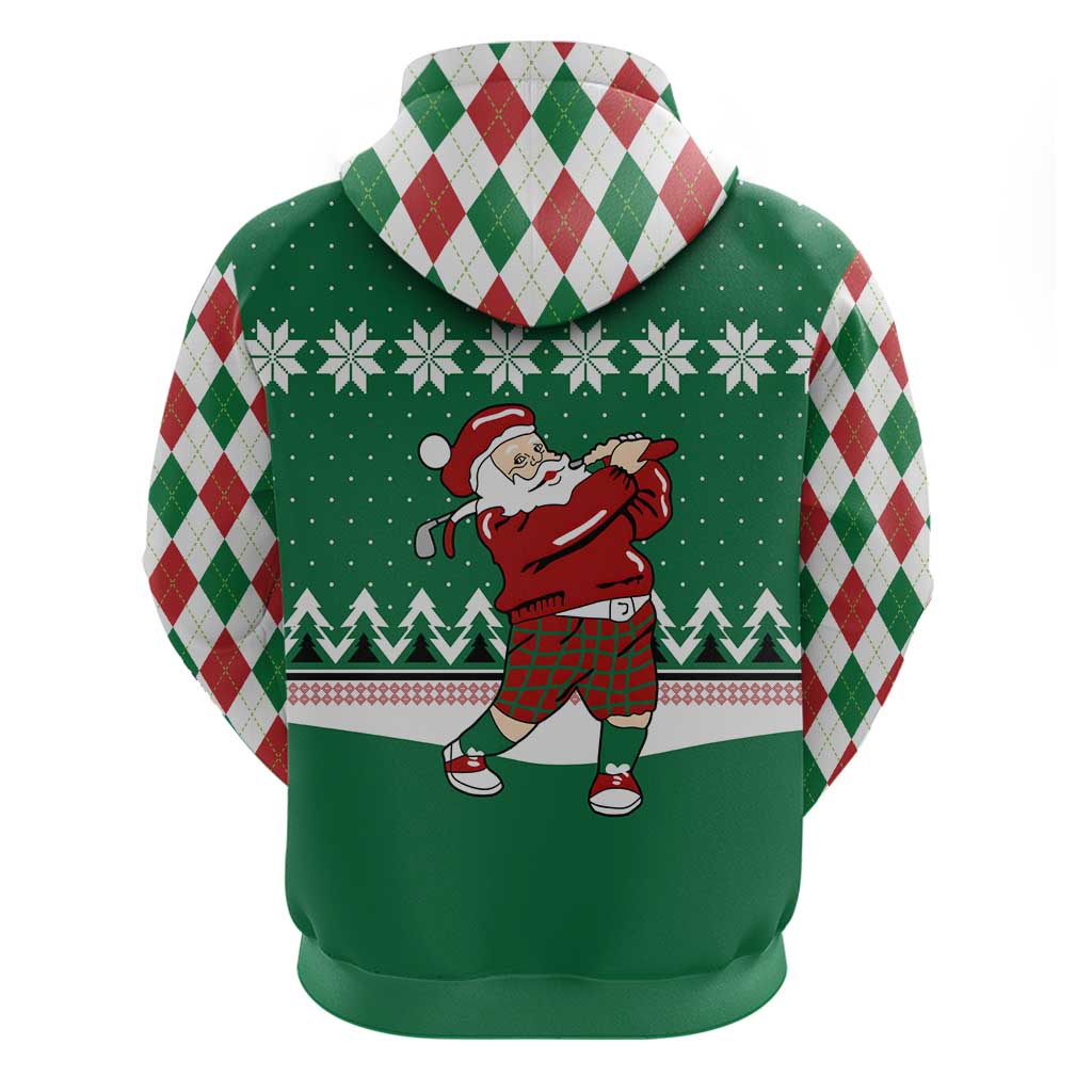 Golfer Santa Christmas Hoodie Xmas Holiday Patterns - Wonder Print Shop
