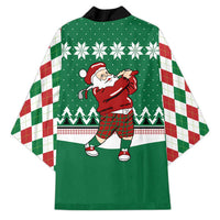 Golfer Santa Christmas Kimono Xmas Holiday Patterns - Wonder Print Shop