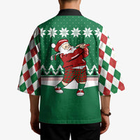 Golfer Santa Christmas Kimono Xmas Holiday Patterns - Wonder Print Shop