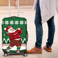 Golfer Santa Christmas Luggage Cover Xmas Holiday Patterns - Wonder Print Shop