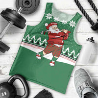 Golfer Santa Christmas Men Tank Top Xmas Holiday Patterns - Wonder Print Shop