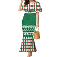 Golfer Santa Christmas Mermaid Dress Xmas Holiday Patterns - Wonder Print Shop