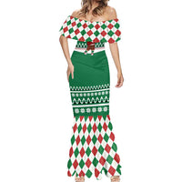 Golfer Santa Christmas Mermaid Dress Xmas Holiday Patterns - Wonder Print Shop