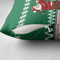 Golfer Santa Christmas Pillow Cover Xmas Holiday Patterns - Wonder Print Shop