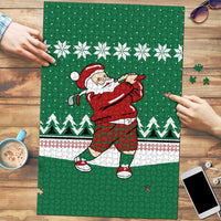 Golfer Santa Christmas Puzzle Xmas Holiday Patterns - Wonder Print Shop