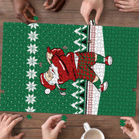 Golfer Santa Christmas Puzzle Xmas Holiday Patterns - Wonder Print Shop