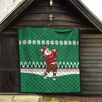 Golfer Santa Christmas Quilt Xmas Holiday Patterns - Wonder Print Shop