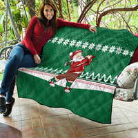 Golfer Santa Christmas Quilt Xmas Holiday Patterns - Wonder Print Shop