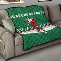 Golfer Santa Christmas Quilt Xmas Holiday Patterns - Wonder Print Shop