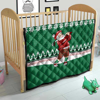 Golfer Santa Christmas Quilt Xmas Holiday Patterns - Wonder Print Shop