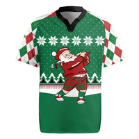 Golfer Santa Christmas Rugby Jersey Xmas Holiday Patterns - Wonder Print Shop