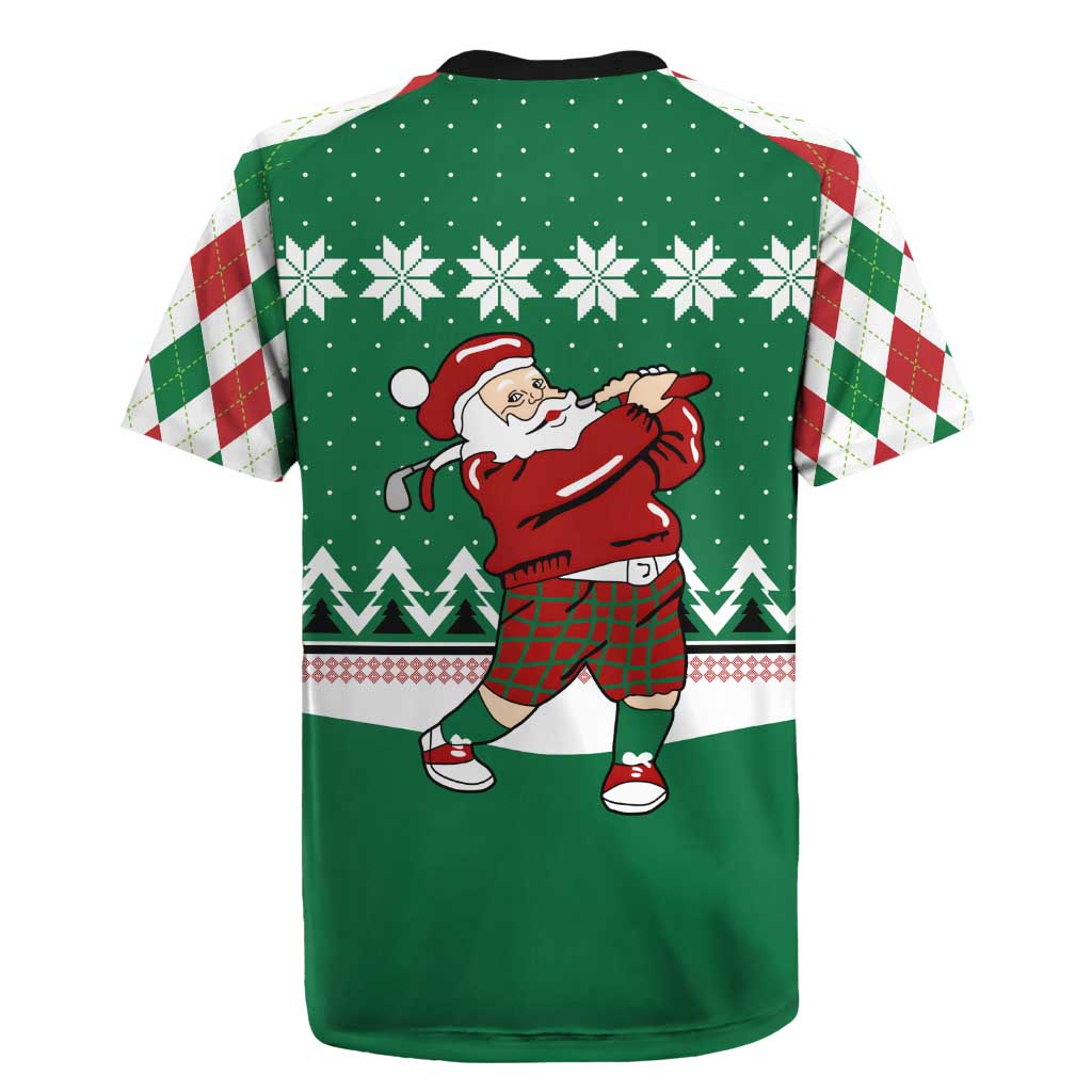 Golfer Santa Christmas Rugby Jersey Xmas Holiday Patterns - Wonder Print Shop