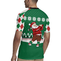 Golfer Santa Christmas Rugby Jersey Xmas Holiday Patterns - Wonder Print Shop