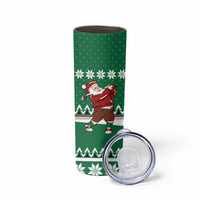 Golfer Santa Christmas Skinny Tumbler Xmas Holiday Patterns - Wonder Print Shop