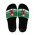 Golfer Santa Christmas Slide Sandals Xmas Holiday Patterns - Wonder Print Shop