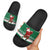 Golfer Santa Christmas Slide Sandals Xmas Holiday Patterns - Wonder Print Shop