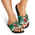 Golfer Santa Christmas Slide Sandals Xmas Holiday Patterns - Wonder Print Shop