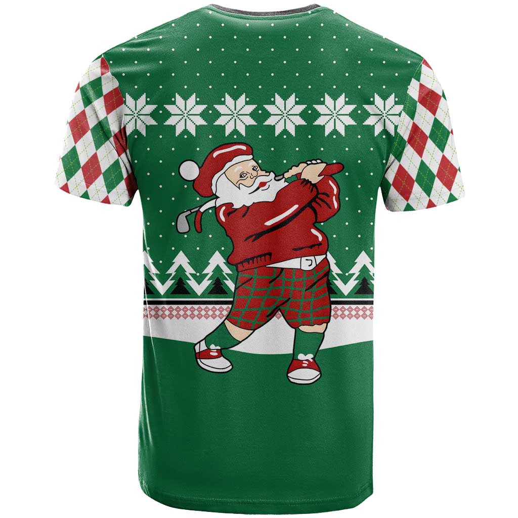 Golfer Santa Christmas T Shirt Xmas Holiday Patterns - Wonder Print Shop
