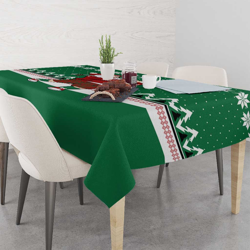 Golfer Santa Christmas Tablecloth Xmas Holiday Patterns - Wonder Print Shop