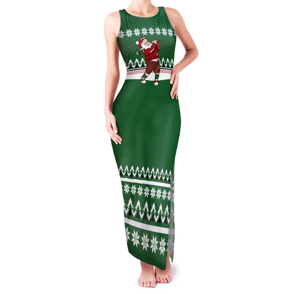 Golfer Santa Christmas Tank Maxi Dress Xmas Holiday Patterns - Wonder Print Shop