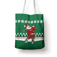 Golfer Santa Christmas Tote Bag Xmas Holiday Patterns - Wonder Print Shop
