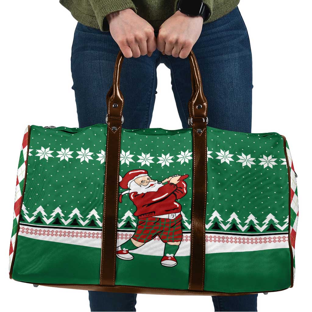 Golfer Santa Christmas Travel Bag Xmas Holiday Patterns - Wonder Print Shop