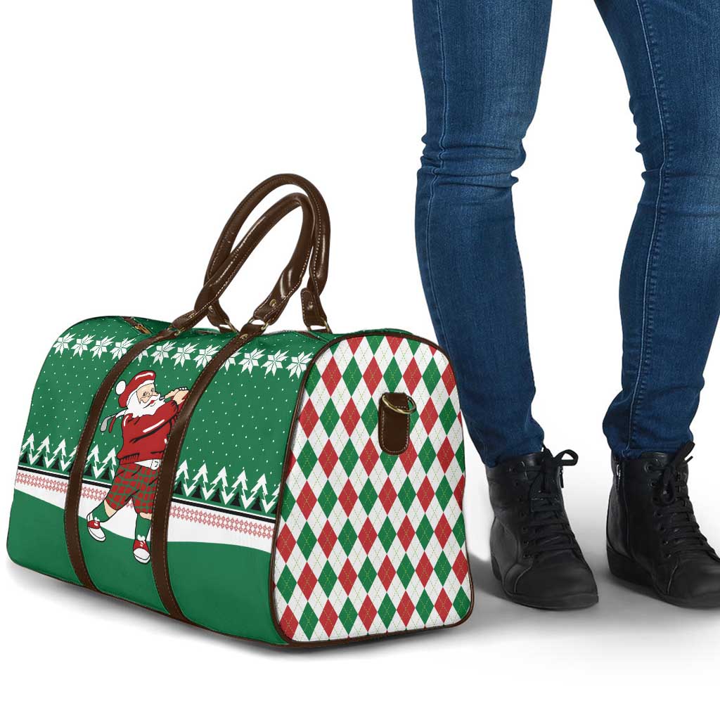Golfer Santa Christmas Travel Bag Xmas Holiday Patterns - Wonder Print Shop