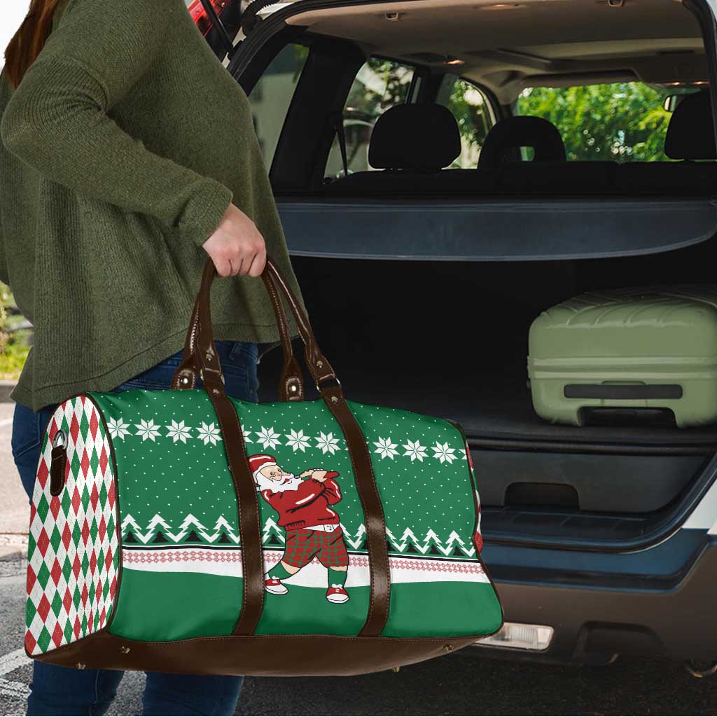 Golfer Santa Christmas Travel Bag Xmas Holiday Patterns - Wonder Print Shop