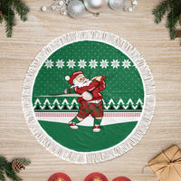 Golfer Santa Christmas Tree Skirt Xmas Holiday Patterns - Wonder Print Shop