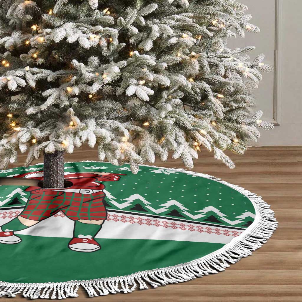Golfer Santa Christmas Tree Skirt Xmas Holiday Patterns - Wonder Print Shop