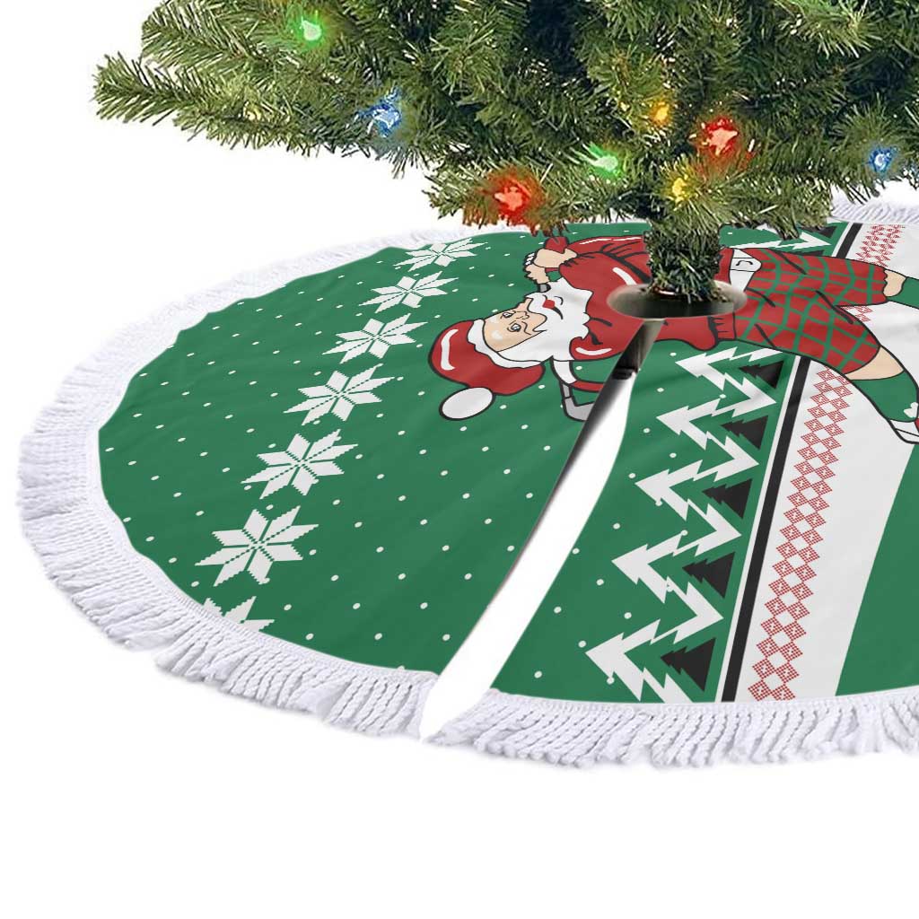 Golfer Santa Christmas Tree Skirt Xmas Holiday Patterns - Wonder Print Shop