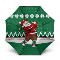 Golfer Santa Christmas Umbrella Xmas Holiday Patterns - Wonder Print Shop