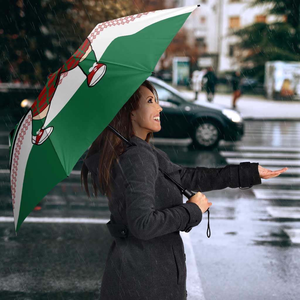 Golfer Santa Christmas Umbrella Xmas Holiday Patterns - Wonder Print Shop