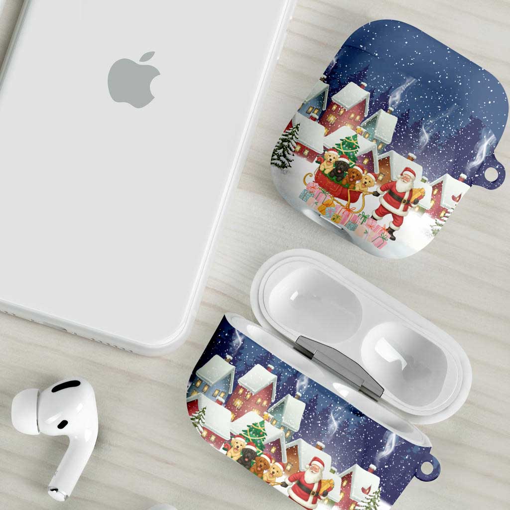 Labrador Retriever Santa Sled Christmas AirPods Case Funny Xmas Holiday Patterns - Wonder Print Shop