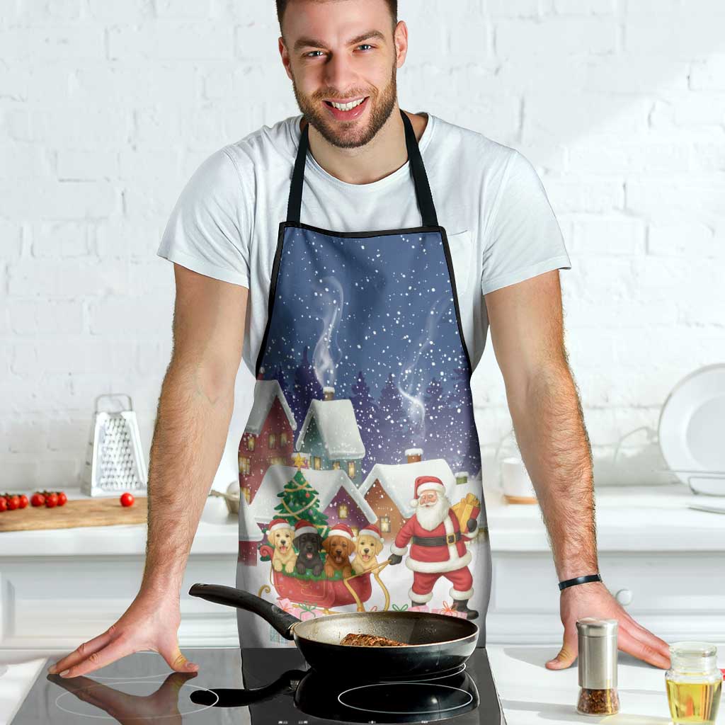 Labrador Retriever Santa Sled Christmas Apron Funny Xmas Holiday Patterns - Wonder Print Shop