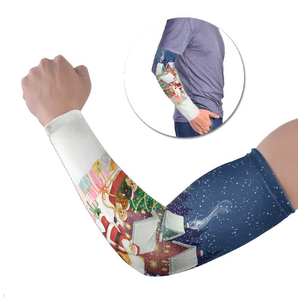 Labrador Retriever Santa Sled Christmas Arm Sleeves Funny Xmas Holiday Patterns - Wonder Print Shop