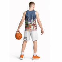 Labrador Retriever Santa Sled Christmas Basketball Jersey Funny Xmas Holiday Patterns - Wonder Print Shop